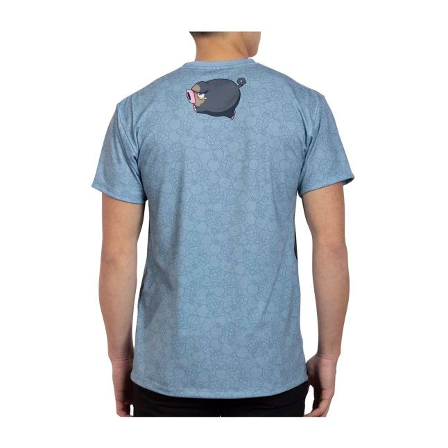 Lechonk & Berries Blue Allover-Print Relaxed Fit Crew Neck T-Shirt - Adult