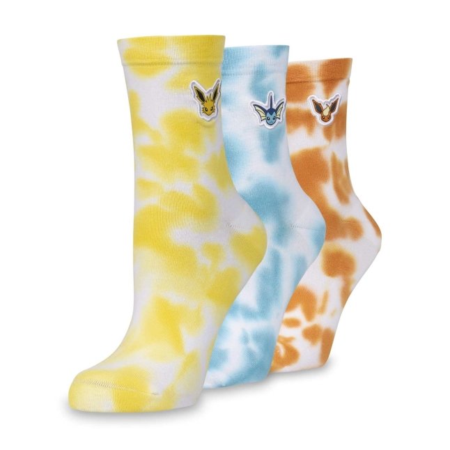 Vaporeon, Jolteon & Flareon Evolutionary Originals Ankle Socks (3 Pairs) (One Size-Adult)