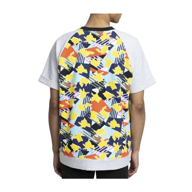 Pikachu Mix Pokémon Lounge Gray Short-Sleeve Sweatshirt - Adult