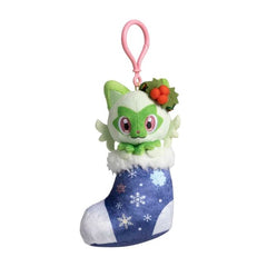 Sprigatito Pokémon Holiday Festival Plush Key Chain