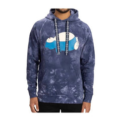 Snorlax Blue Mineral-Wash Pullover Hoodie - Adult