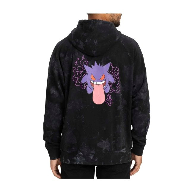 Gengar Black Mineral-Wash Pullover Hoodie - Adult