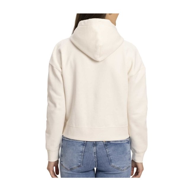 Snorlax Cream Drop-Shoulder Crop Hoodie - Women