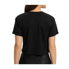 Charizard Black Relaxed Fit Crew Neck Crop T-Shirt - Women