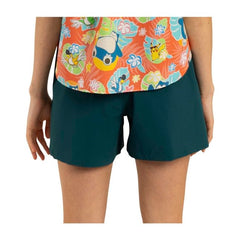 Pikachu Pokémon Tropical Teal Shorts - Women