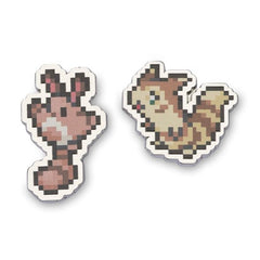 Sentret & Furret Pokémon Pixel Pins (2-Pack)