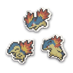 Cyndaquil, Quilava & Typhlosion Pokémon Pixel Pins (3-Pack)