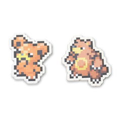 Teddiursa & Ursaring Pokémon Pixel Pins (2-Pack)