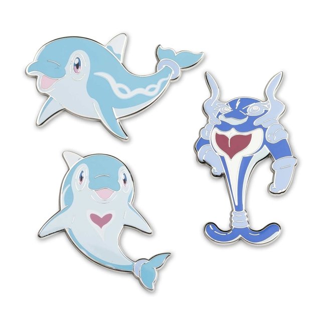 Three-Pin Set: Finizen, Palafin & Palafin (Hero Form) Pokémon Pins